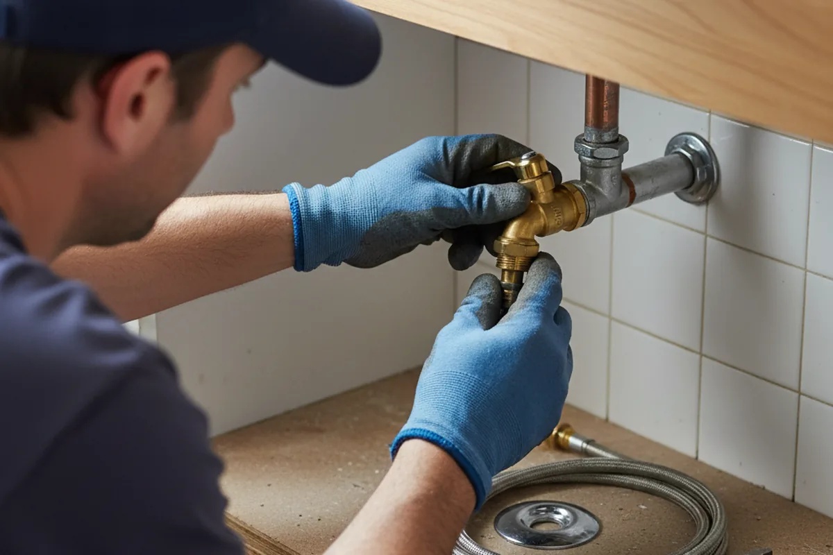 Shutoff valve and fitting work during Emergency Plumbing in Valdese